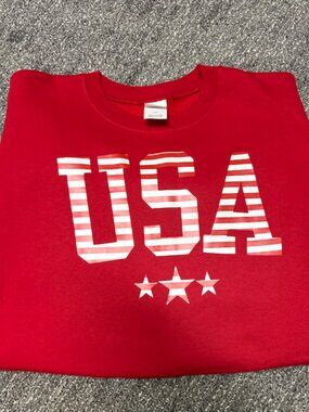 Hanes | Women's Large Red USA Sweatshirt